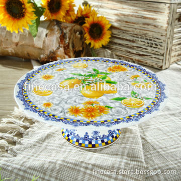 11 Inches Elegant New Bone China Gold Ceramic Cake Stand